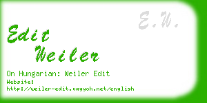 edit weiler business card